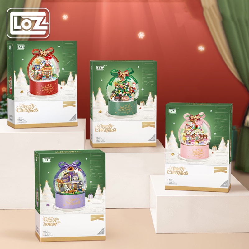 Loz Bộ Đồ Chơi Khối Lắp Ráp Hạt Pha Lê Giáng Sinh Nhỏ Dành Cho Bé Trai Và Bé Gái