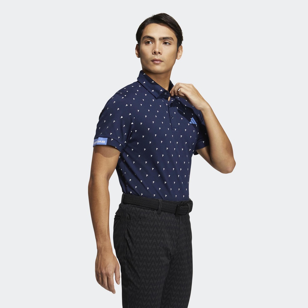 Adidas Đánh gôn Áo Polo Monogram Badge of Sport AEROREADY Nam Màu xanh da trời HT6839