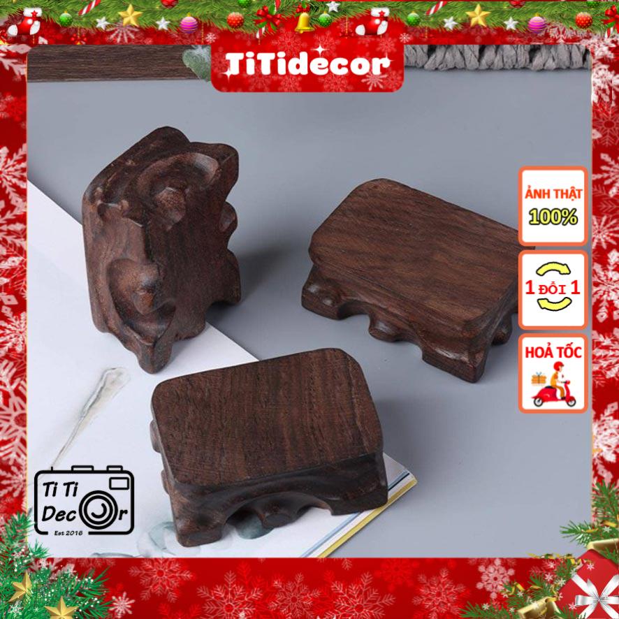 Bục kê gỗ TiTi Decor, Bục trang trí lót chậu cây nhỏ, phụ kiện chụp ảnh trang sức độc đáo