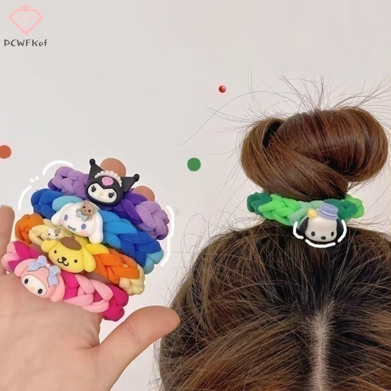 Dây Buộc Tóc Tự Làm Hình Cún Kumamon melody Bằng Vải Dệt Thủ Công Làm Quà Tặng Cho Cặp Đôi Mới