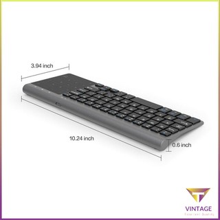 Thin 2.4Ghz Usb Wireless Mini Keyboard With Number Touchpad Numeric Keypad [A/2]