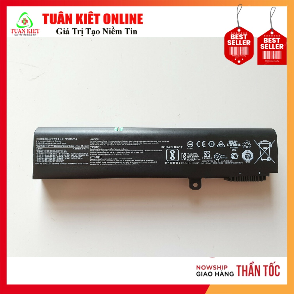 Pin Battery Laptop MSI GE72 GE73 GV62 BTY-M6H 51Wh