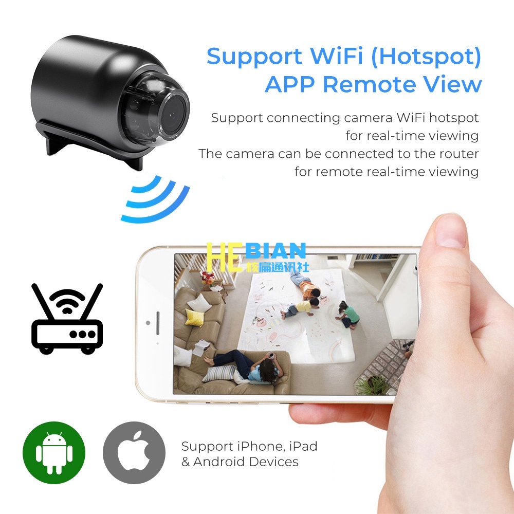 Camera Giám Sát Không Dây Kết Nối wifi ip 1080p hd 160° Màn Cửa Góc Rộng micro Cho Bé Để Bàn