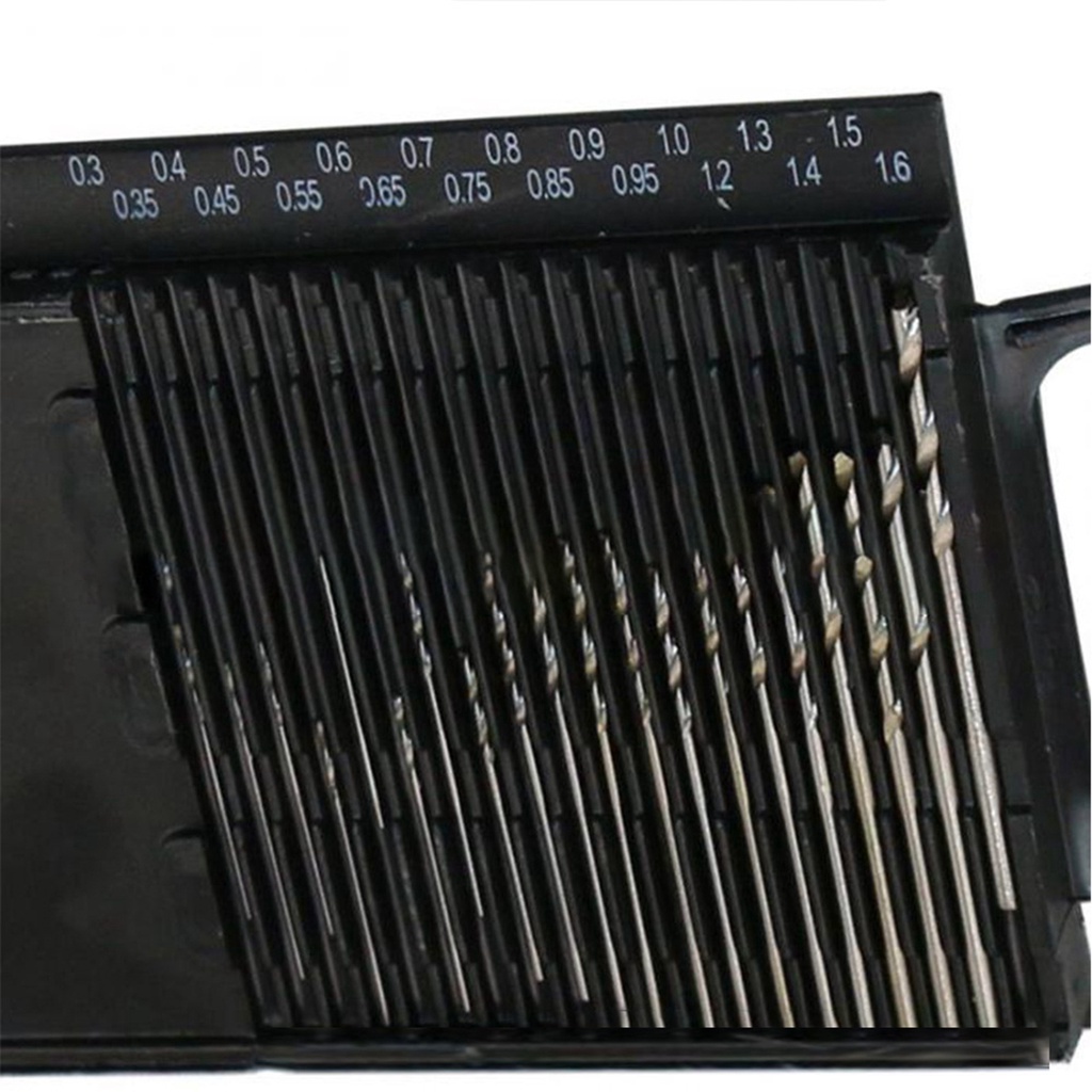 PunkyRabbit 20 Mũi khoan xoắn HSS thẳng mũi nhỏ có hộp nhựa để sửa chữa gia đình