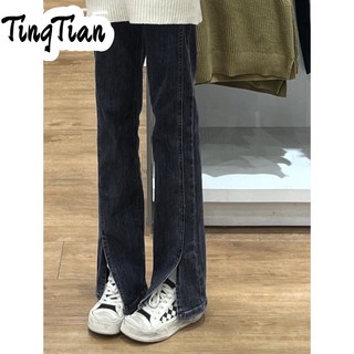 TINGTIAN  quần_ống_rộng quần  nữ jean American vintage jeans 2023 NEW 072840 High quality Trendy Thời trang Hàn Quốc A97L05E 36Z230909