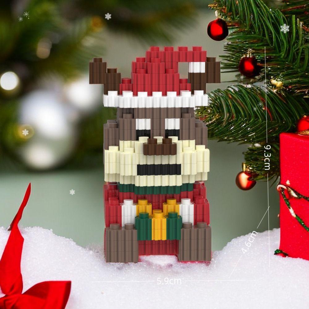 Đồ Chơi Lắp Ráp Mô Hình Ông Già Noel Tuần Lộc Giáng Sinh mini