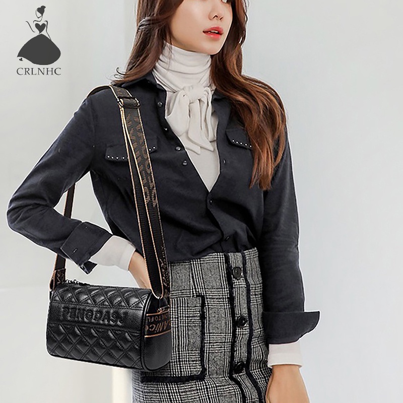 Crlnhc Túi Xách Đeo Vai Dây Bản Rộng Phong Cách retro Thời Trang Cho Nữ vn