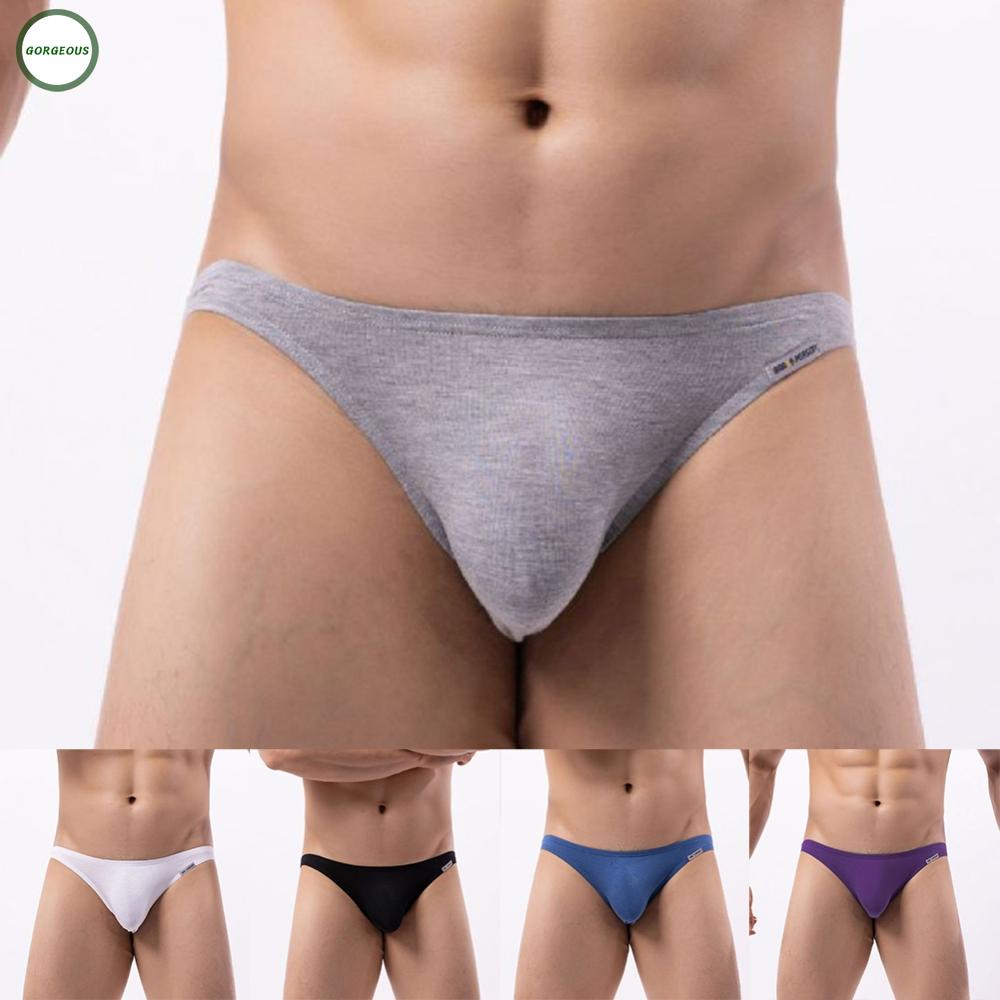 New Coming~Attractive Men's Briefs Underwear Solid Color Breathable Pouch Panties#Home Essentialses