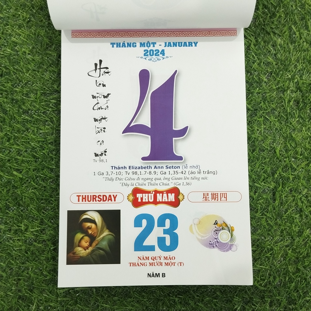 Bloc lịch Công Giáo  - Lốc Lịch đại 14x20cm NS113 NXB Tôn Giáo - Quà Công Giáo