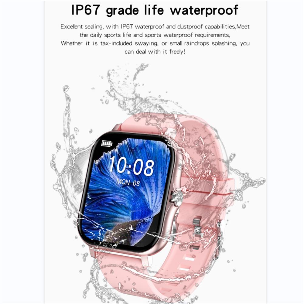 Đồng Hồ Thông Minh ip67 Màn Hình Màu hd 1.69 "Chống Thấm Nước Hỗ Trợ Theo Dõi Nhịp Tim Huyết Áp Và Phụ Kiện