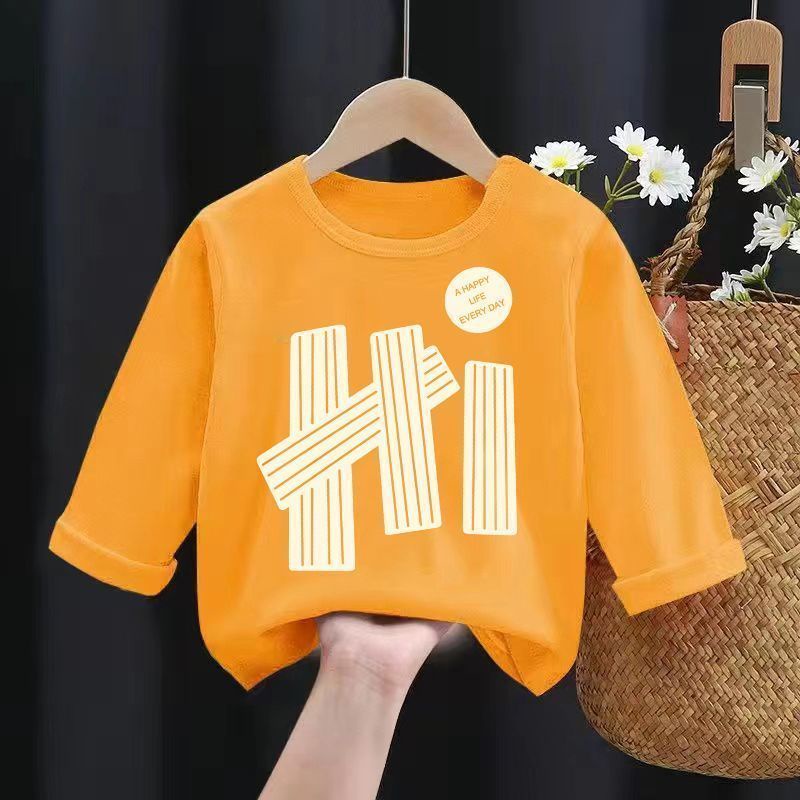 Mới Áo Thun Tay Dài Thời Trang Dễ Phối Đồ Cho Bé