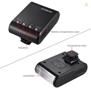 Andoer WS-25 Professional Portable Mini Digital Slave Flash Speedlite On-Camera Flash with Universal Hot Shoe GN18 for Canon  Pentax  a7 nex6 HX50 A99 Camera