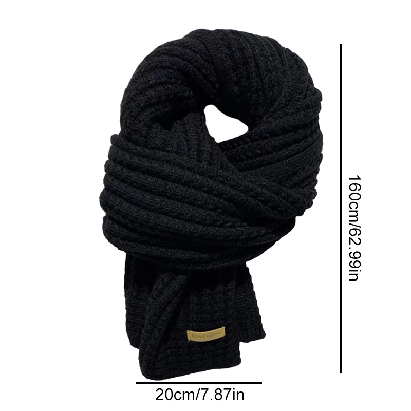 Khăn Choàng Len Trơn Dày Dặn Mềm Mại Ấm Áp Không Bị Xù Lông Cho Nam Và Nữ ryt