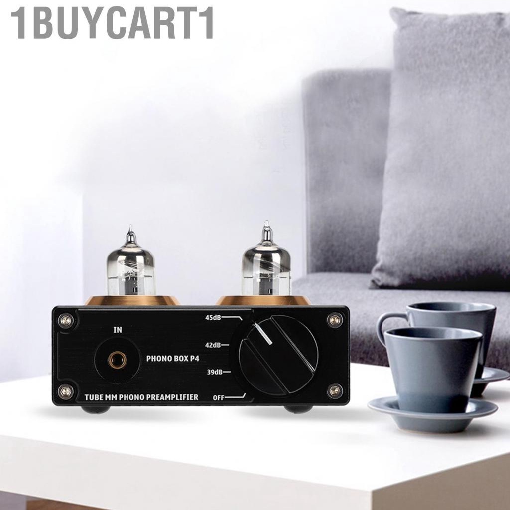 1buycart1 MM Phono Amplifier DC12V PHONO BOX P4 Gold Plated RCA Panel Pre-Amplifier Support Analog Input