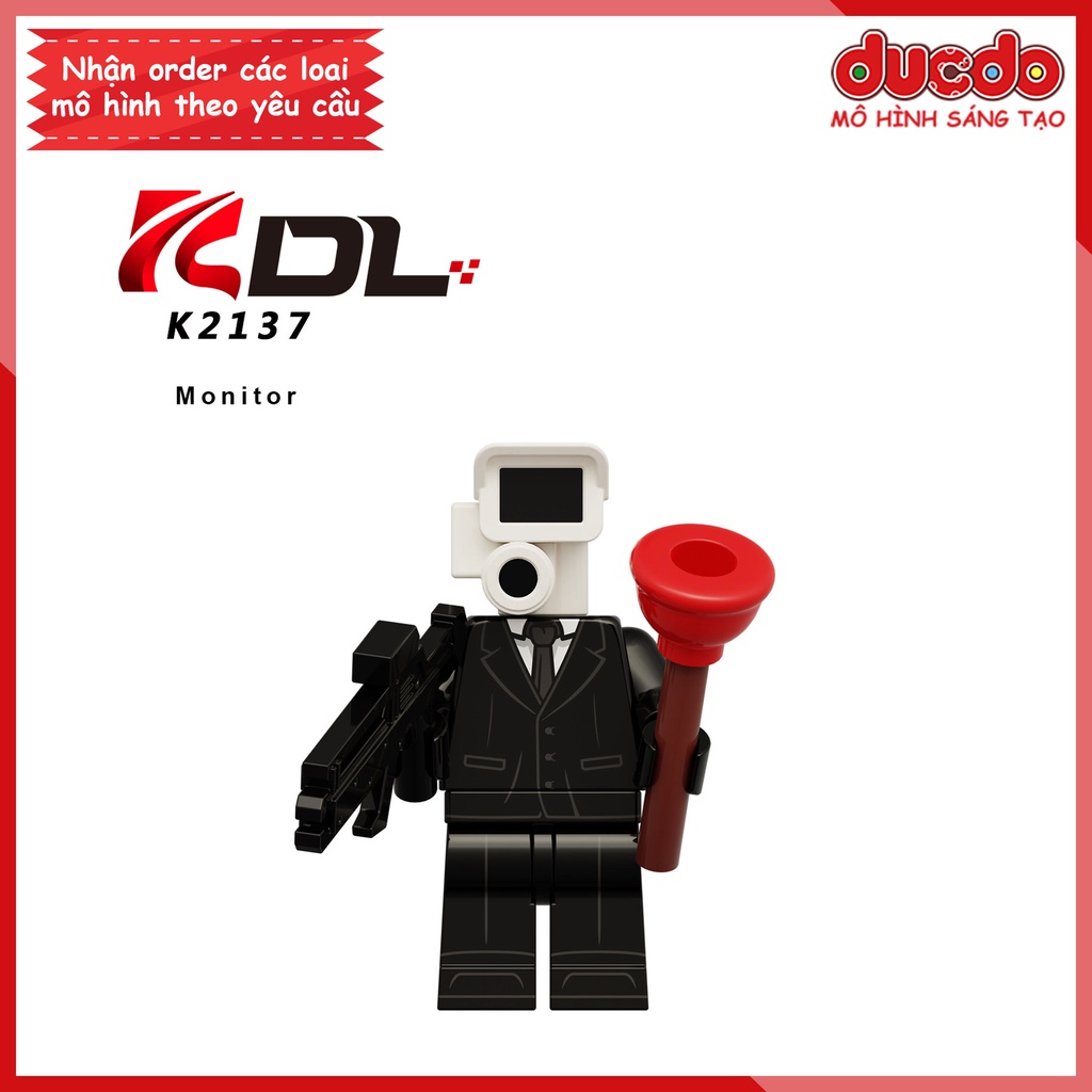 Minifigures nhân vật Speaker TV Skibidi Toilet - Đồ chơi Lắp ghép Xếp hình Mô hình Mini Koruit KDL818