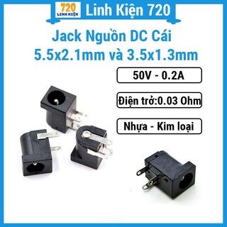 Jack dc cái 3.5x1.5mm - hình chữ nhật