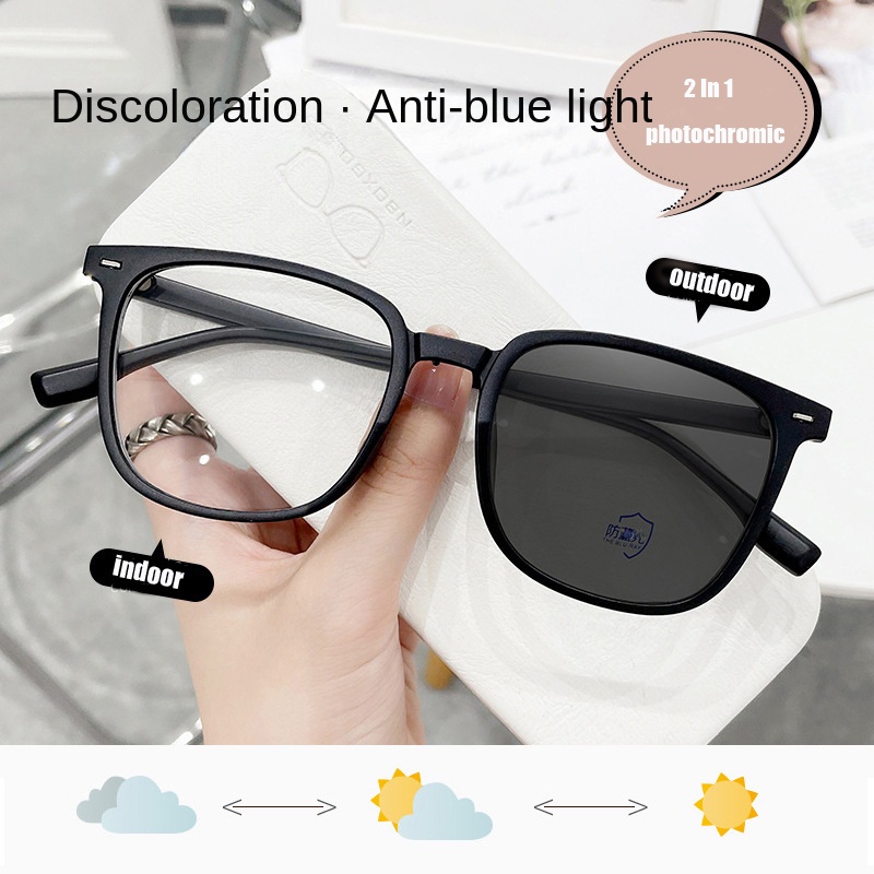 Kính Mát Gọng Vuông Đơn Giản Chống Tia Bức Xạ Bảo Vệ Mắt Cho Cả Nam Và Nữ