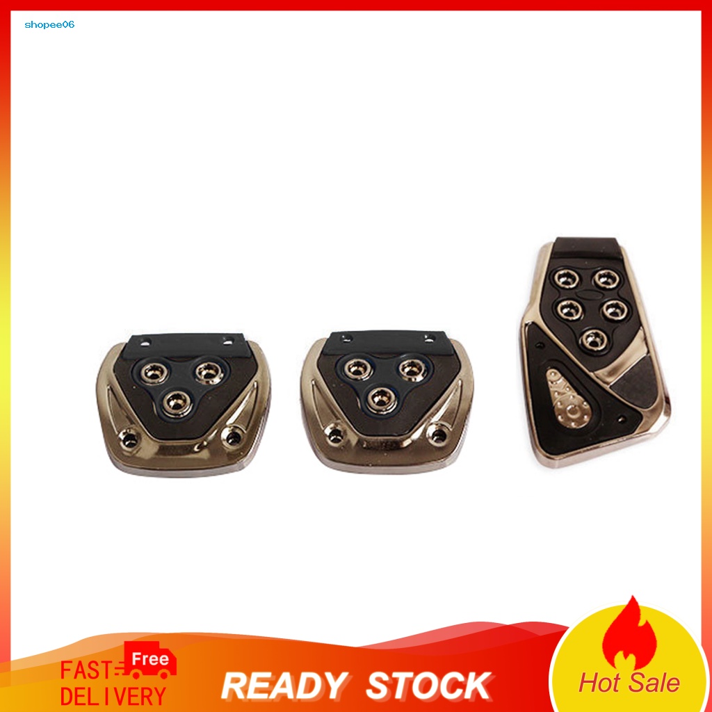Bộ 3 Bàn Đạp Phanh Bằng Hợp Kim Nhôm Chất Lượng Cao Dành Cho Xe Hơi