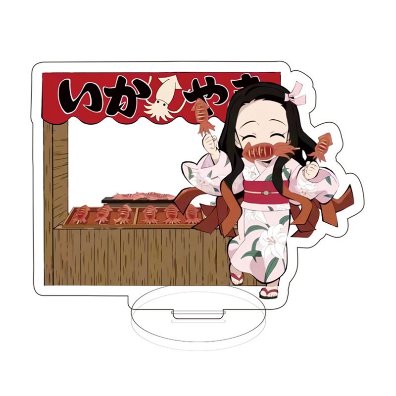 Mô Hình Nhân Vật anime demon slayer Bằng Nhựa acrylic Cao 10cm Để Bàn Trang Trí