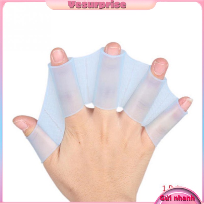 Yesurprise 1 Cặp Đệm silicone Cầm Tay Hình Ếch Dùng Khi Bơi Lội