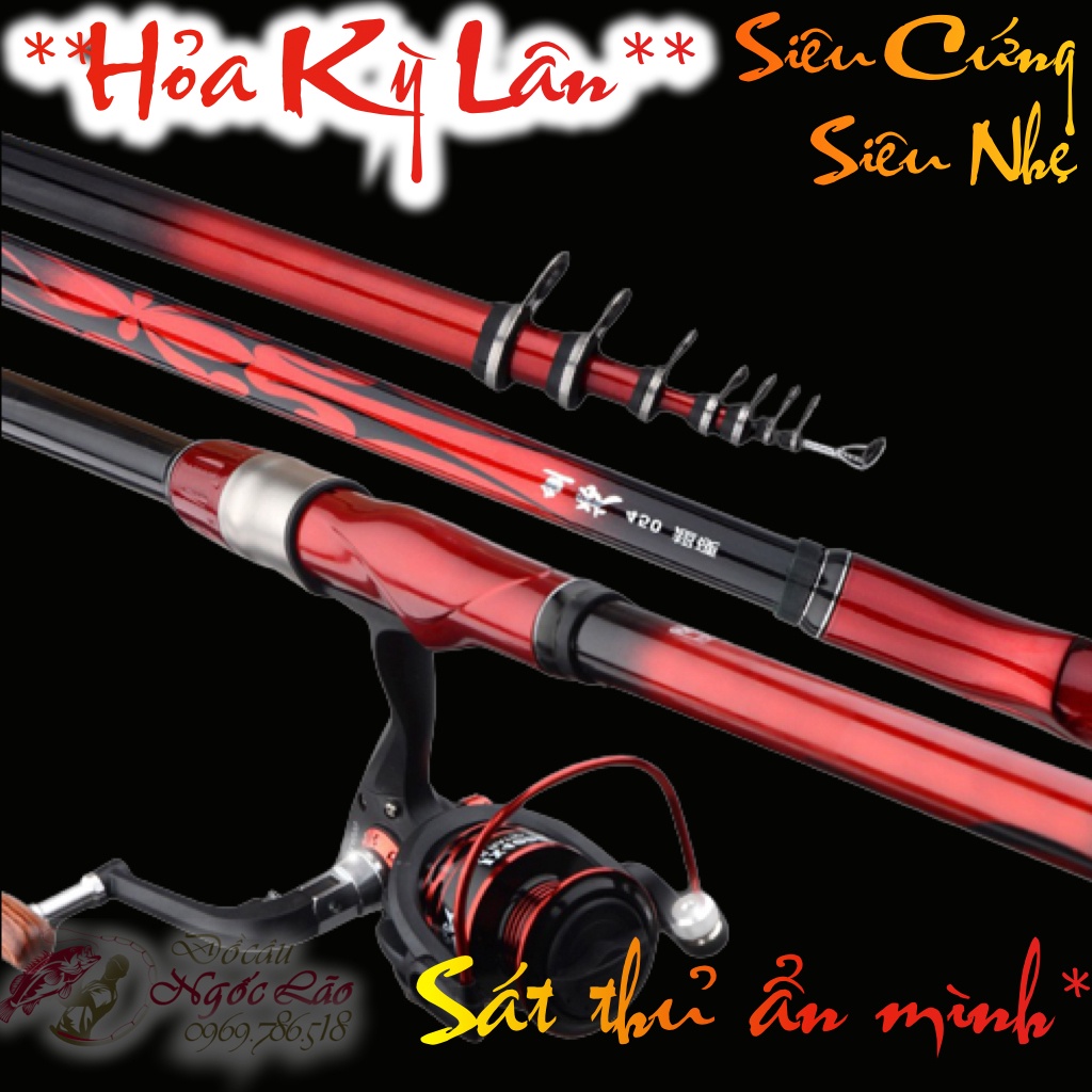 Cần câu ISO ★ Siêu Cứng - Siêu Nhẹ ✶ Hỏa Kỳ Lân ★ Chuyên câu máy bạo lực săn hàng ⚡️