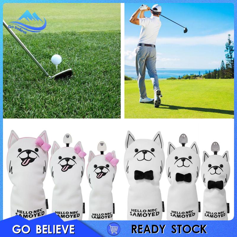 Vỏ Bọc Đầu Gậy Đánh golf Bằng Da pu Lót Lông Cừu Cổ Dài Chống Mòn