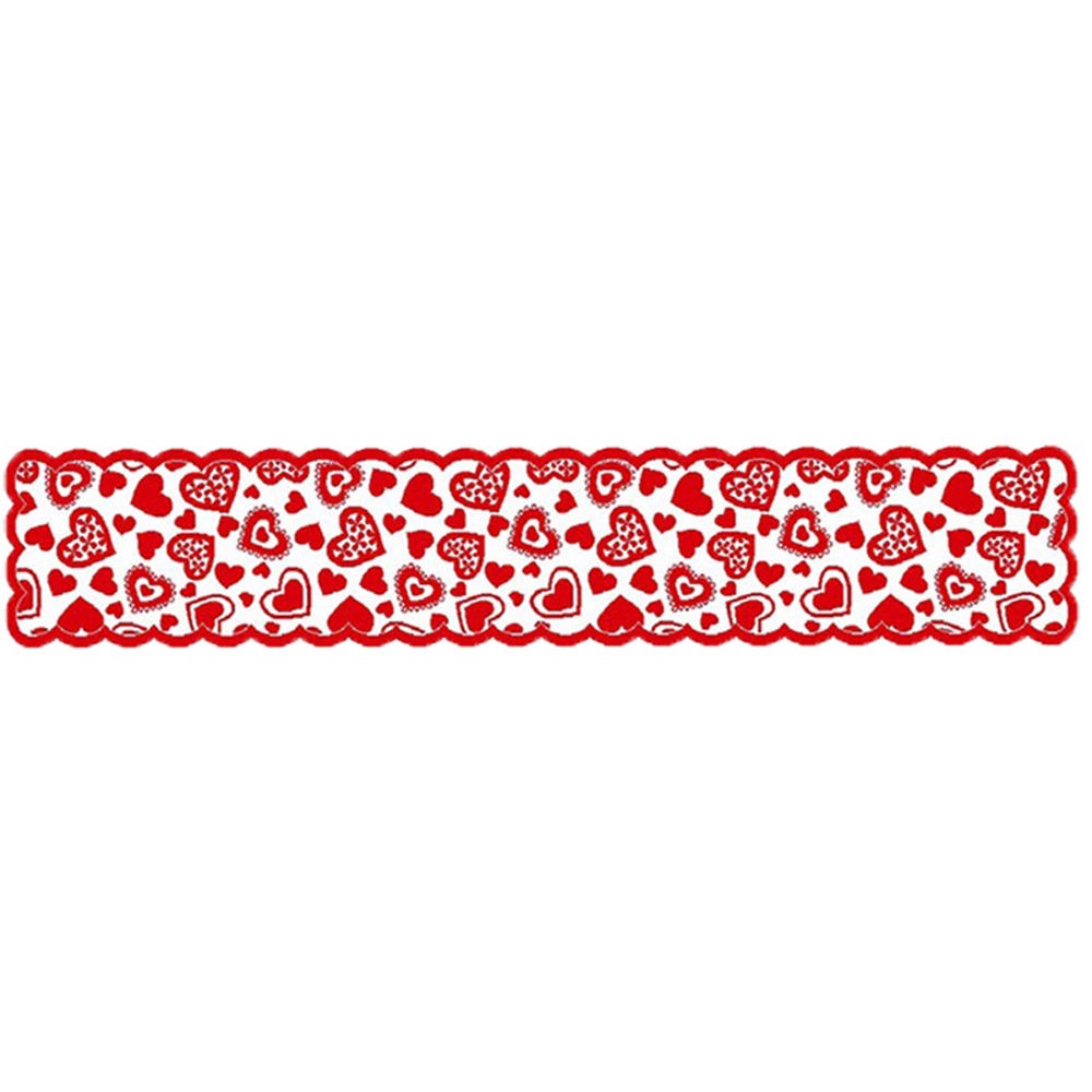 Khăn Trải Bàn Họa Tiết Trái Tim Phối Ren Dùng Trang Trí Tiệc Valentine