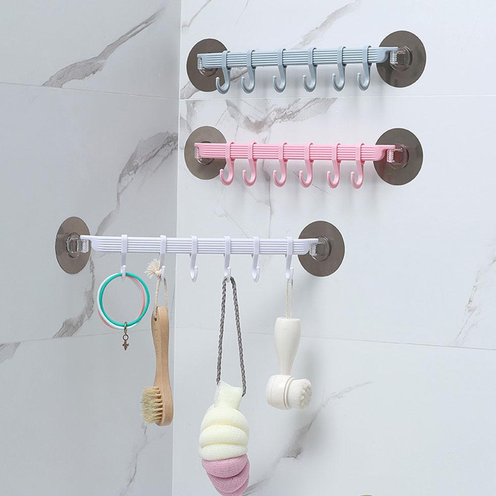 Giá Treo Đồ 6 Hàng Móc Gắn Tường Nhà Tắm / Bếp u6t5