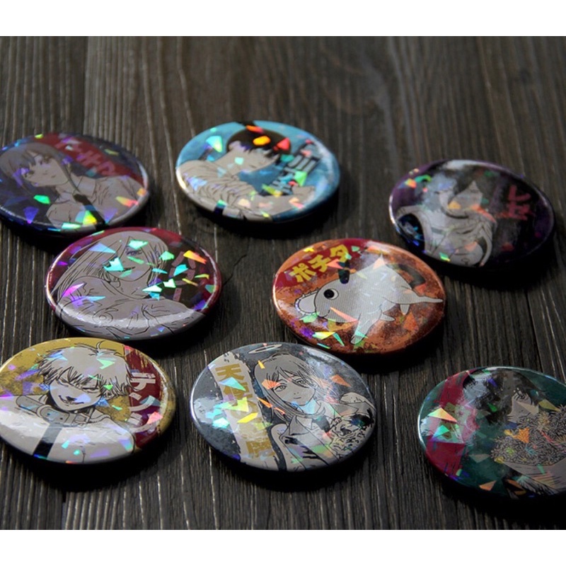 Chainsaw Man Huy hiệu Anime Lấp Lánh  - Anime / Manga Chainsaw Man Power Makima Pochita Makima Aki Angel Denji HH18