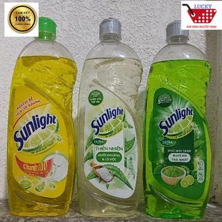 Chai Nước rửa chén Sunlight 370ml Hương chanh Siêu Sạch