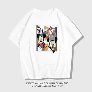 Áo thun nữ form rộng cotton cổ tròn in basic