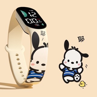 Đồng Hồ Trẻ Em Sanrio Pacha Chó Đồng Hồ Kỹ Thuật Số Điện Tử Học Sinh Hoạt Hình Dễ Thương Kuromi In Hình Led Thể Thao Đồng Hồ Kỹ Thuật Số Cho Bé Trai Bé Gái Trẻ Em