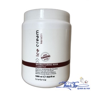 Kem ủ phục hồi dành cho tóc yếu Keratin Inebrya Restructuring Mask 1000ml