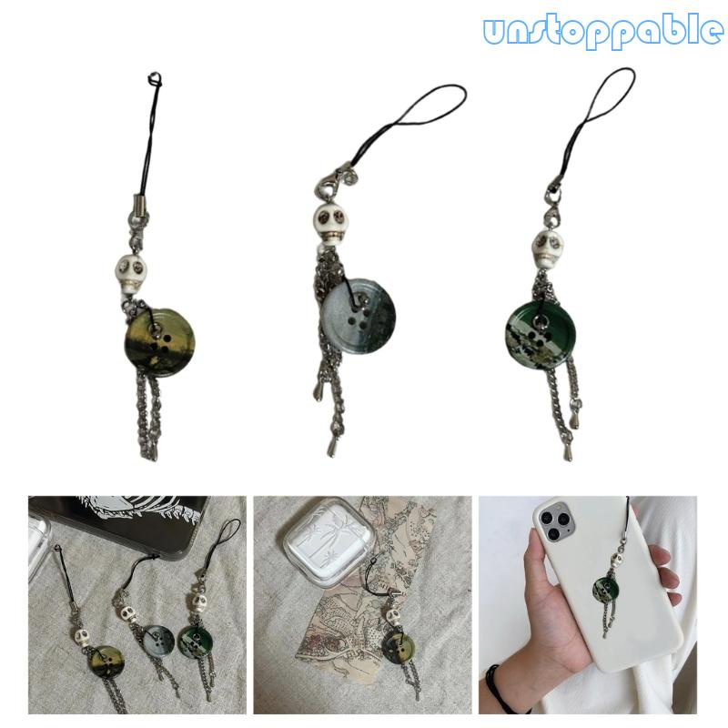 Dây Treo Điện Thoại / Chìa Khóa / Túi Xách Hình Đầu Lâu vintage y2k