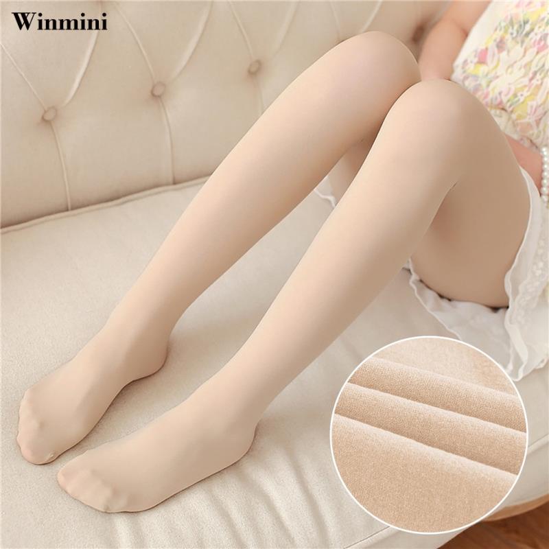 Quần tất nữ lót lông giữ nhiệt màu da, màu đen siêu ấm cả bàn