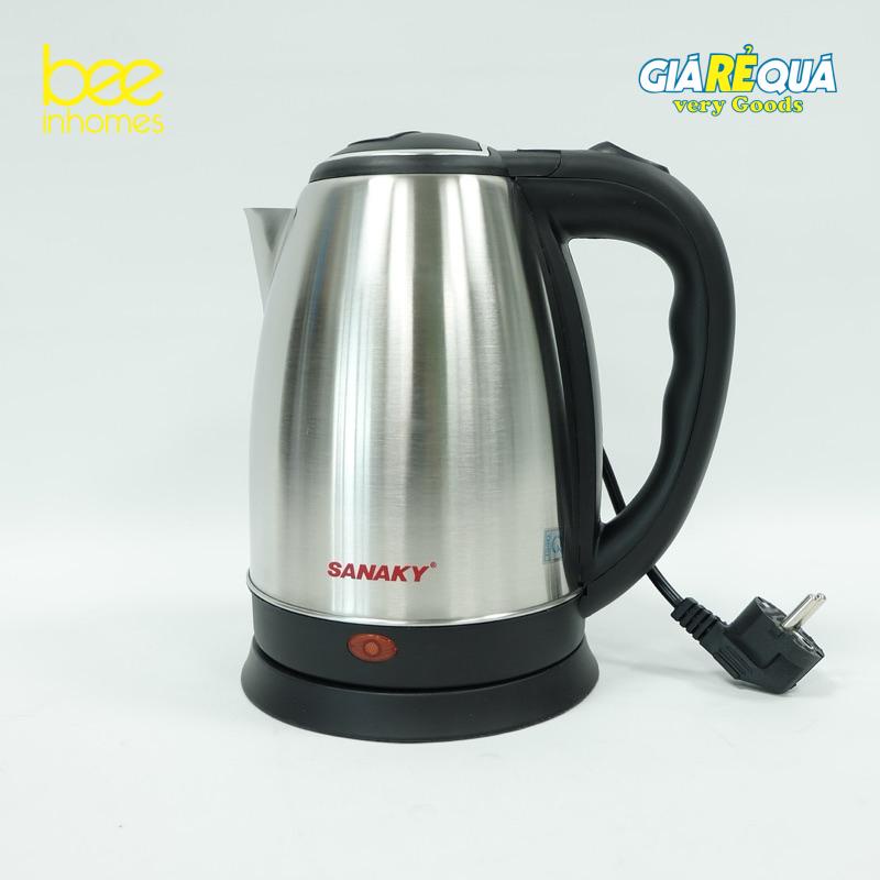 Ấm siêu tốc inox SANAKY 1.8L, bền, giá tốt, chính hãng