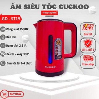 Ấm siêu tốc - Ấm đun nước cooku dung tích 2,5L công suất 1500W - Hàng chính hãng