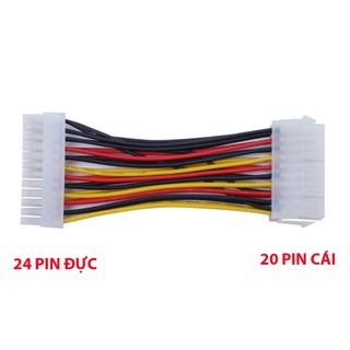 Cáp chuyển nguồn ATX 20 pin cái sang 24pin đực, chuyển đổi từ 20pin PSU sang 24PIN trên bo mạch chủ máy vi tính