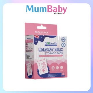 Túi trữ sữa 150ml Biohealth chính hãng tiệt trùng an toàn tiện lợi MumBaby