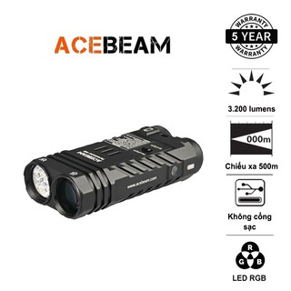 Đèn pin acebeam m2-x terminator 3200 lumen chiếu xa 500m pin 18650 3100mah