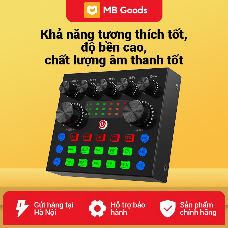 Card âm thanh v8s Phiên bản Trung Anh với phát sóng trực tiếp đa nền tảng Bộ chuyển đổi âm thanh bên ngoài Bluetooth