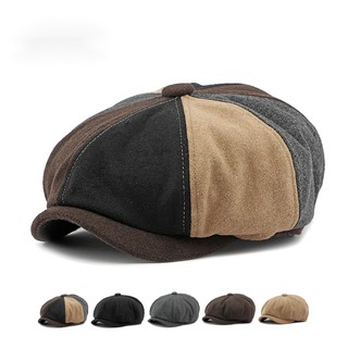 Mũ Beret Len Màu Sắc Retro Phong Cách Thời Trang Thu Đông Dành Cho Nam Và Nữ