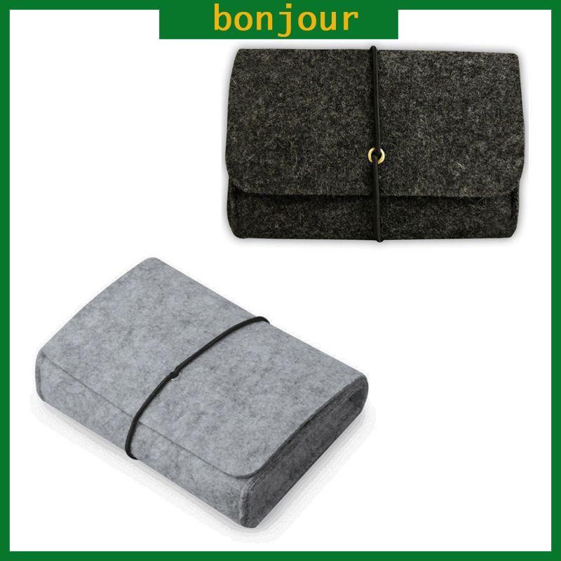 Soft Felt Protective Sleeve Storage Bag Pouch for Charger Mouse Power Adapter