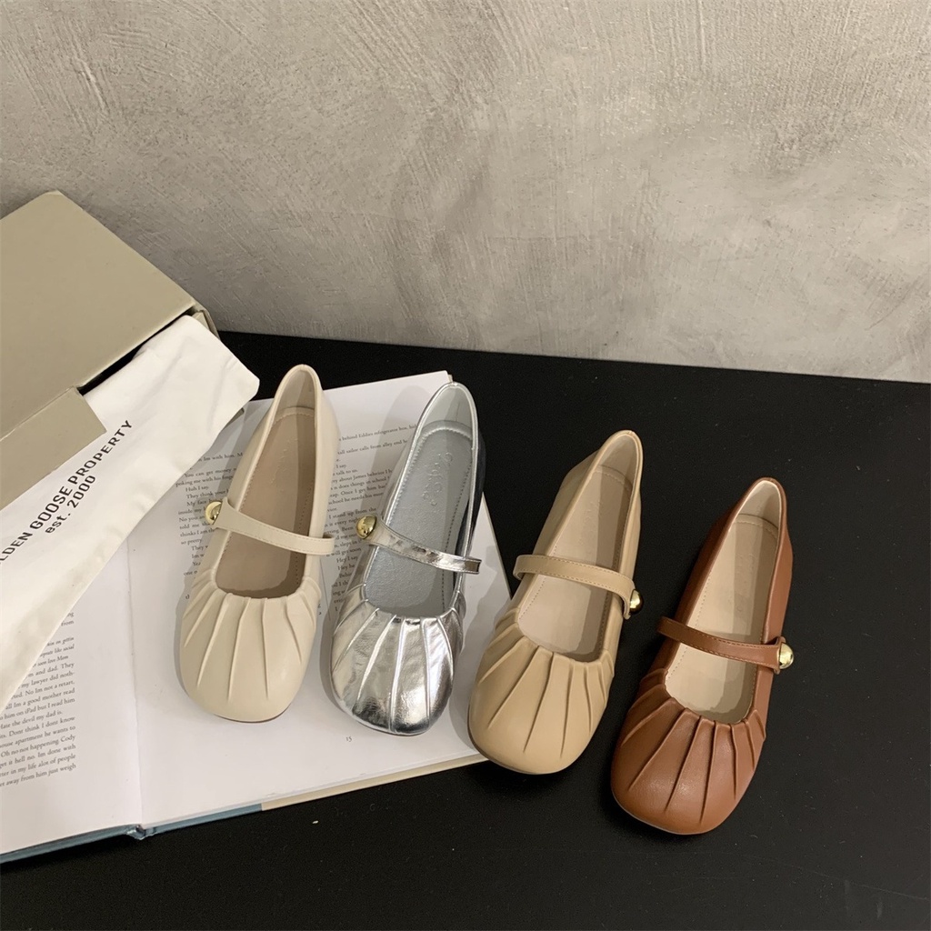 Mary jane Giày Búp Bê Da Đế Mềm Êm Chân Hợp Thời Trang