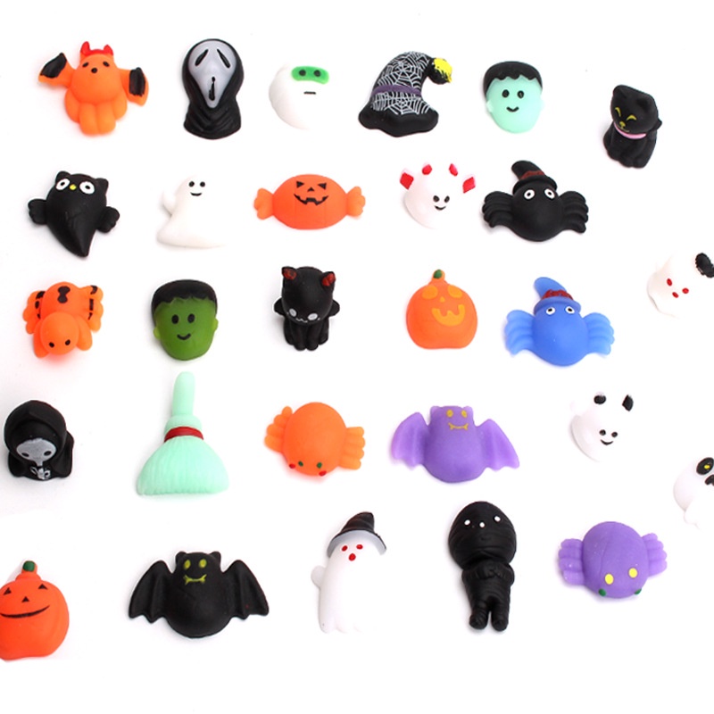 1 Đồ Chơi Bóp Giảm Căng Thẳng Hình Bí Ngô Ma Quái Halloween