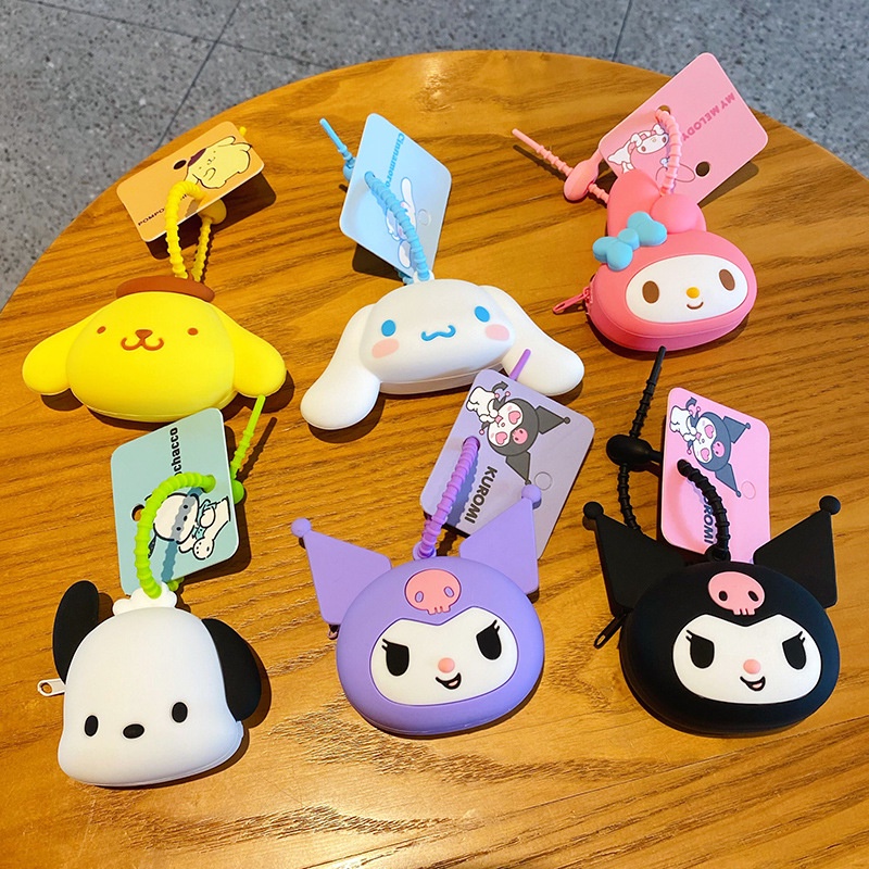 Sanrio Móc Khóa Đựng Tiền Xu Đa Năng Hình Chú Chó Tai To Dễ Thương