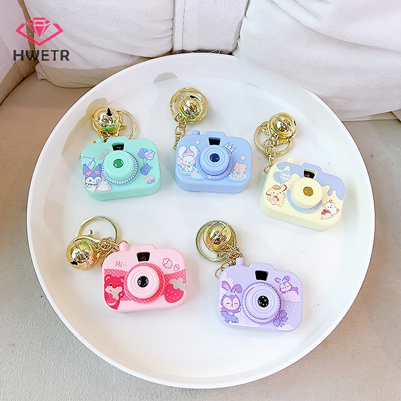 Móc khóa HWETR hình máy ảnh hoạt hình Sanrio đáng yêu cho bé