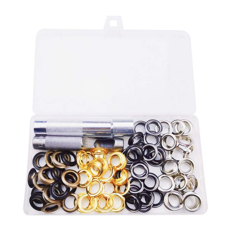 Set 100 Khoen 4 Màu 12mm Chuyên Dụng Cho Sửa Chữa Rèm Vải / Da / Vải
