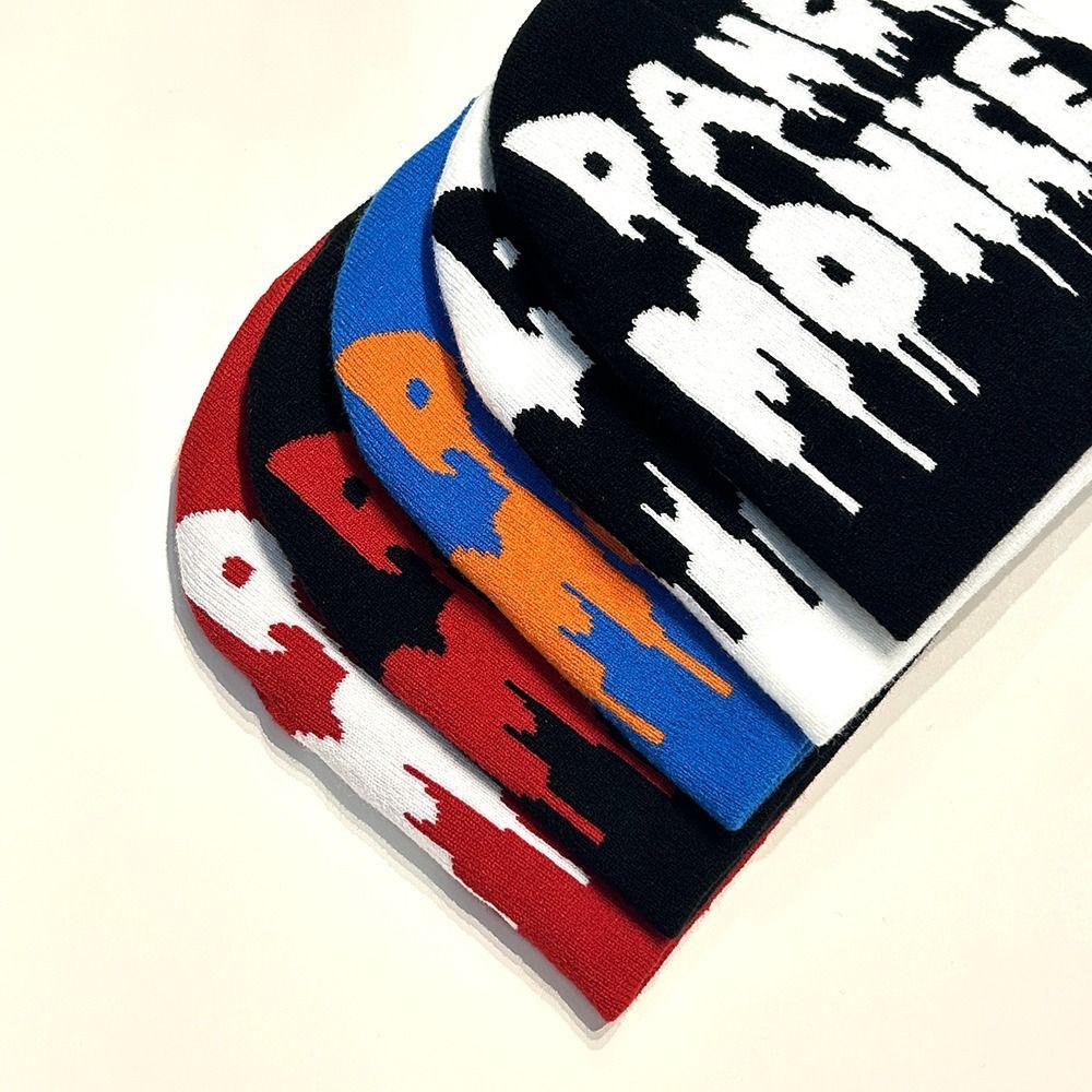 Karen Mũ beanie Dệt Kim y2k In Chữ Thời Trang Ấm Áp