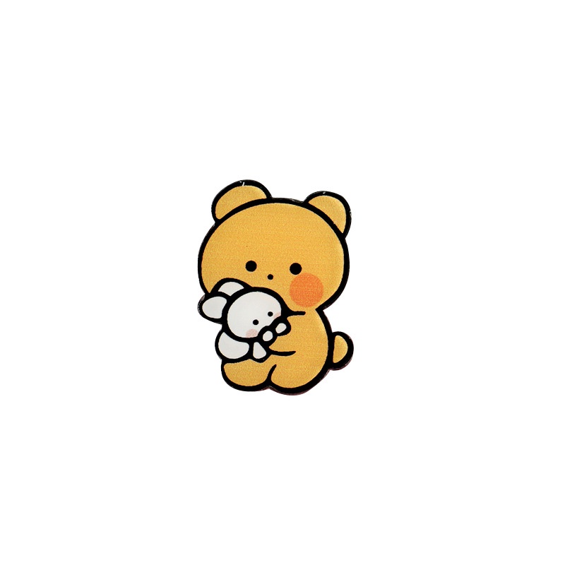 Ghim cài BABI MAMI thiết kế hoạt hình bằng acrylic phong cách Hàn Quốc dễ thương cho học sinh